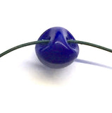 Royal Blue Tiny Vintage Roly-Poly Small Glass Button-Beads, 1/4" # GL369