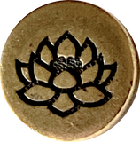 Lotus Small Antique Brass Button 1/2" TierraCast #6585-27