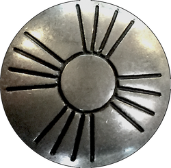 Sun Zia Symbol Concho Button Silver 1.25"  #SW-234