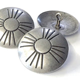 Sun Zia Symbol Concho Button Silver 1"  #SW-63