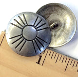 Sun Zia Symbol Concho Button Silver 1"  #SW-63