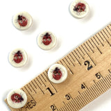 Ladybug Tiny Round Porcelain Button, 7/16"