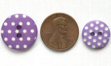 Purple Lavender Dots Button 9/16" or 11/16"