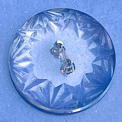 Clear Vintage Czech Glass Deco Sun Rays 3/4" 18mm"  #OT-114