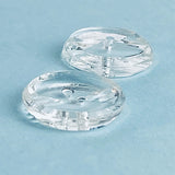 Crystal Pie 9/16" / 14mm Vintage Glass Buttons, Pack of 11, #OT-119