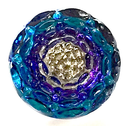 Purple Indigo Infinity Flower Czech Glass 13mm  9/16"  # CZ 150-B