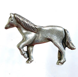 Pewter Horse from Danforth, 1.25" 31mm Button  #DN-130