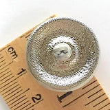 Sapphire-Indigo Peacock Czech Glass Button, 22mm  7/8" # CZ 247