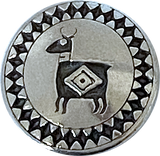 Southwest Deer Button, 7/8" Pewter, Made in USA.  #DN229