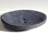 SALE Dark Gray Extra Large Scooped Coconut Button, "Rustica"  2-1/4"