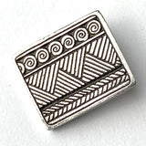 African Weave Button, Pewter, 7/8"  #DN256