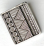 African Weave Button, Pewter, 7/8"  #DN256