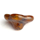 Brown Czech Glass Flower-Shape Button 12mm / 1/2"  #AB-7235