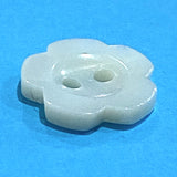 White Plumeria 2-Hole 1/2" Pearl Shell Button #680