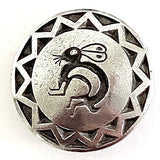 Southwest Rabbit Button, 7/8" Pewter, Made in USA.  #DN230