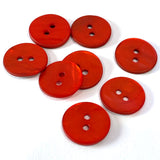 Red Velvet Cranberry Agoya Shell 5/8" 2-hole Button, Pack of 8 for $7.20 #1218
