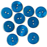 5/8" Navy/Peacock Blue River Shell 2-hole Button, 8 for $8.00   #1778