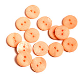 Orange Peach River Shell 5/8" 2-hole Button, Pack of 8 for $8.00  #1770