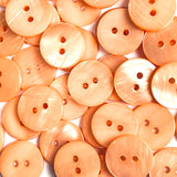 Orange Peach River Shell 5/8" 2-hole Button, Pack of 8 for $8.00  #1770