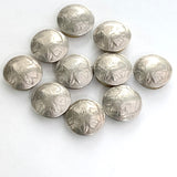 SALE, SET OF 6, Quite Old Genuine Indian Nickel BUTTON COVERS, dated 1929-1938.  7/8"  #RV-4