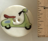 Vespa Scooter Button - Porcelain 1- 1/8" diameter