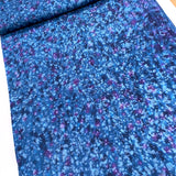 REMNANT, 3/4 Yard Piece, Midnight Pacific / Purple Rain Hand-Dyed Rayon Challis #541