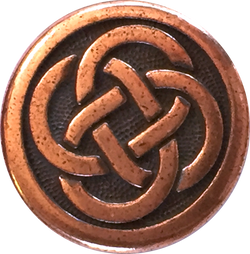 Celtic Knot Copper/Black Metal Button  from Tierra Cast 5/8"  #6567-18