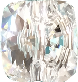 Diamond Color Swarovski Crystal Button, 14mm Square, 9/16"