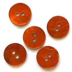 Bright Orange Pearl Shell 2-Hole 11/16" Button, Pack of 4, #300906-D