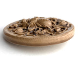 Bee and Flowers Art Stone Button by Susan Clarke 2" #SC-2015