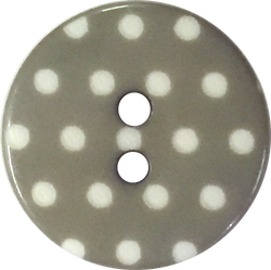Black with White Dots or Plain Black Button 9/16 or 11/16