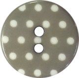 Gray /White Dots or Plain Gray Plastic Button 9/16" or 11/16"