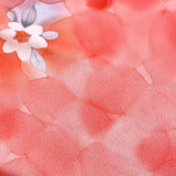 Pink/Vermillion "Watercolor" Bokashi Kimono Silk Satin By the Yard  #609