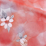 Pink/Vermillion "Watercolor" Bokashi Kimono Silk Satin By the Yard  #609
