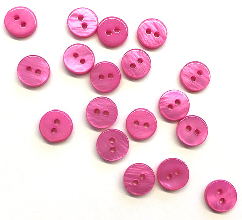 3/8 Pink Flower Buttons