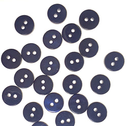 3/8" Dark Navy River Shell 2-hole Button, TEN for $8.15   #2249