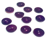 1/2" Dark Purple Pearl Shell 2-hole Button, 6 for $5.30   #241189-D-6