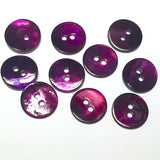 Dark Purple 11/16" Pearl Shell 2-hole Button, Pack of 4 for $5.50   #300974D
