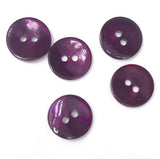 1/2" Dark Purple Pearl Shell 2-hole Button, 6 for $5.30   #241189-D-6