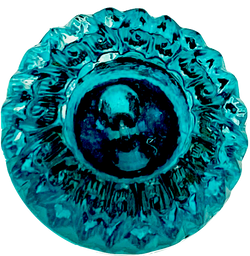 Teal Blue/Green Acorn-Top European Vintage Glass 1/2" Buttons $3.25 each #BK 756