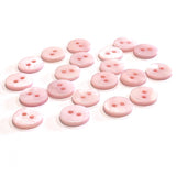 Light Baby Pink Shell Buttons 7/16" 2-Hole, Pack of 21  #23-104BP