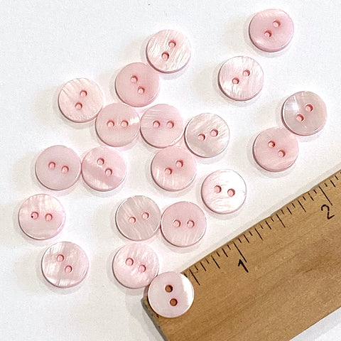 7/16 Pearly Pink Buttons