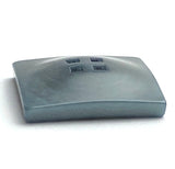 Steel Blue Square Corozo/Tagua "Five Squares Flat Pillow",  11/16"