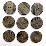 Tribal Grains, Hand Carved Horn Button 1-1/8" or 1-9/16"