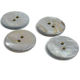 11/16" Silver-Gray Semi Rustic 18mm Shell, 2-Hole, Pack of 22 Buttons, #23-204
