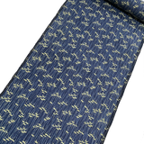 Lime Bamboo with Blues Kimono Wool Print from Japan by the Yard  #618