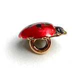 Ladybug Tiny Metal Handpainted Artisan Button 1/4" by Susan Clarke