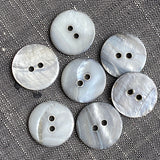 11/16" Silver-Gray Semi Rustic 18mm Shell, 2-Hole, Pack of 22 Buttons, #23-204