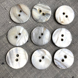 11/16" Silver-Gray Semi Rustic 18mm Shell, 2-Hole, Pack of 22 Buttons, #23-204