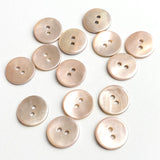 1/2" Pale Pink Pearl Shell 2-hole Buttons, 10 for $8.60   #193-D